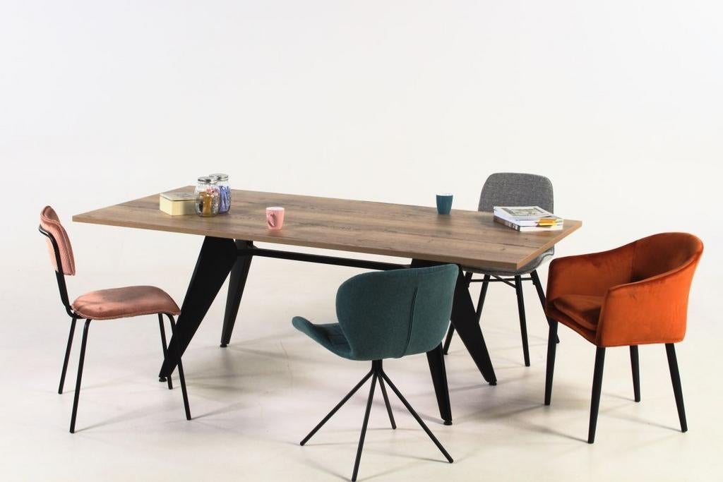 Huislijn vergadertafel EM table naar het ontwerp van Vitra, Nieuw, 150 tot 200 cm, Rechthoekig, 50 tot 100 cm
