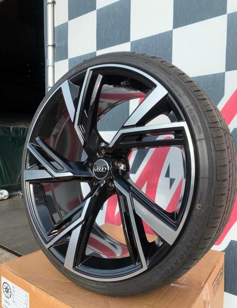 20 inch Audi RS velgen 5x112 A5 A6 A7 zwart A4 RS4 + band, Auto-onderdelen, Banden en Velgen, 19 inch, Banden en Velgen, Nieuw