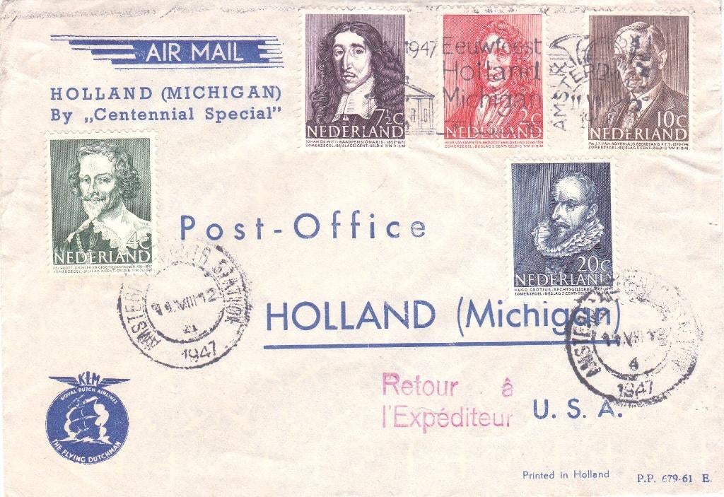 POST - OFFICE   HOLLAND   ( MICHIGGEN, Ophalen of Verzenden, Envelop