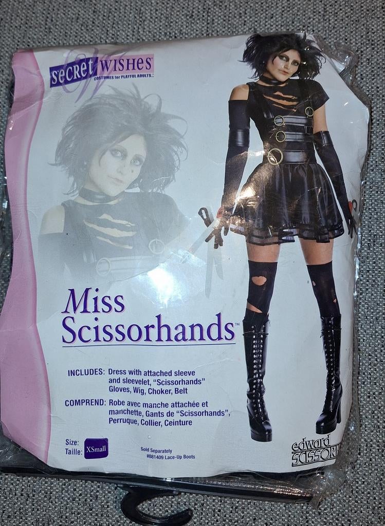 Miss scissorhands kostuum XS, Kleding | Dames, Carnavalskleding en Feestkleding, Carnaval, Ophalen of Verzenden, Zo goed als nieuw