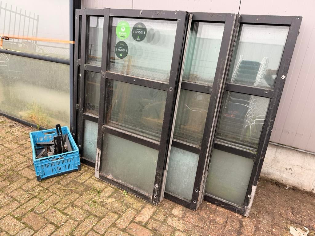 Aluminium terrasschermen terras schotten 13,5 meter, Ophalen of Verzenden, Gebruikt, 200 cm of meer, 150 tot 200 cm