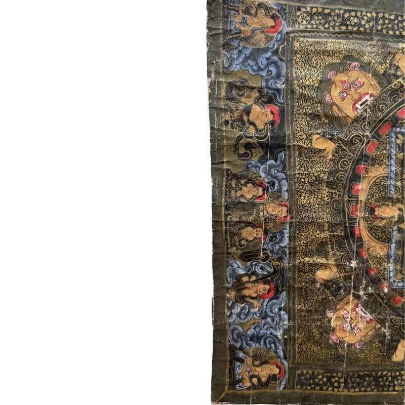 Traditionele Nepalese mandala thangka, Huis en Inrichting, Ophalen of Verzenden, Gebruikt