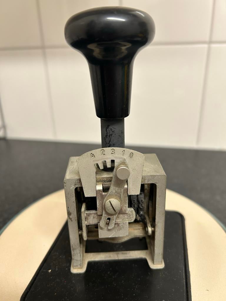 Vintage Automatische Nummer Stempel Numeroteur, Antiek en Kunst, Ophalen of Verzenden