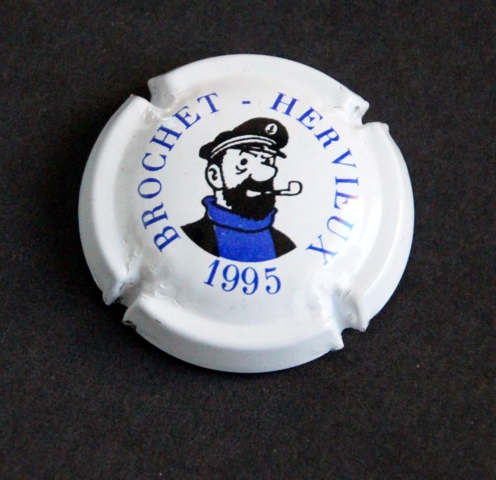 Capsule champagne 1995 Brochet Tintin Haddock Hergé Kuifje, Verzamelen, Verzenden, Kuifje, Zo goed als nieuw, Beeldje of Figuurtje