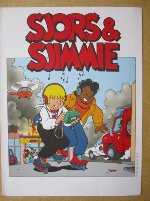 adv11064 sjors en sjimmie prent, Ophalen, Overige figuren, Gebruikt, Plaatje, Poster of Sticker