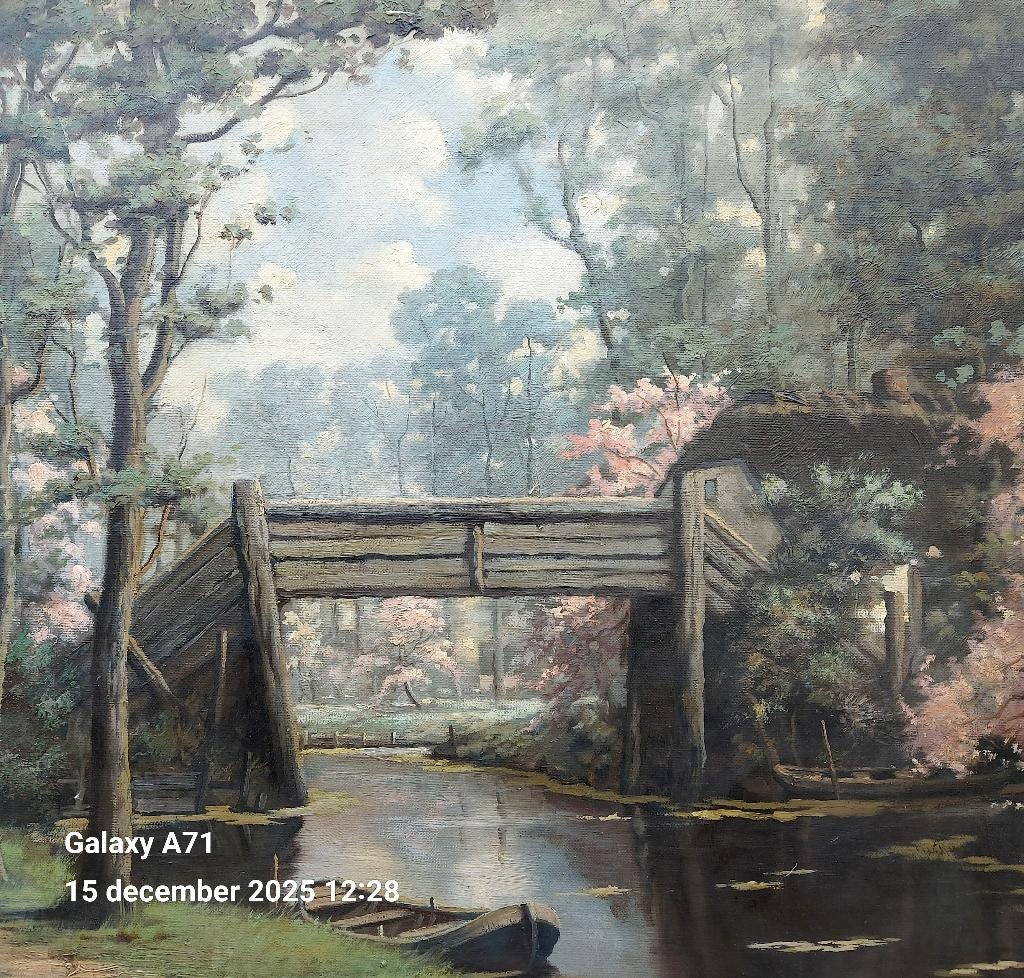 WILLEM DE KOK , GIETHOORN, Antiek en Kunst, Kunst | Schilderijen | Klassiek, Ophalen of Verzenden