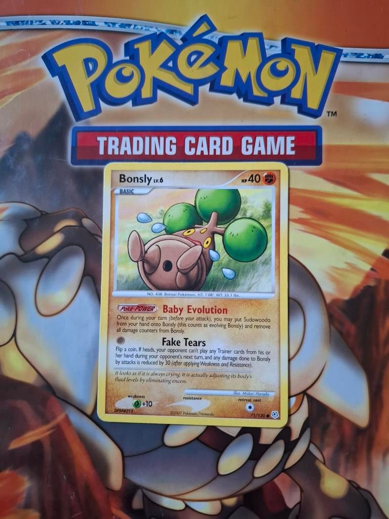 Bonsly 71/130 Diamond&Pearl base set pokemon kaart, Ophalen of Verzenden, Gebruikt, Losse kaart