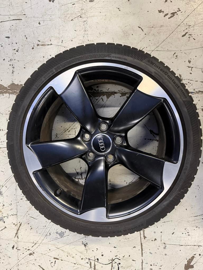 Winterbanden - origineel Audi rotor velgen - Audi Volkswagen, Ophalen, 18 inch, Velg(en), Winterbanden