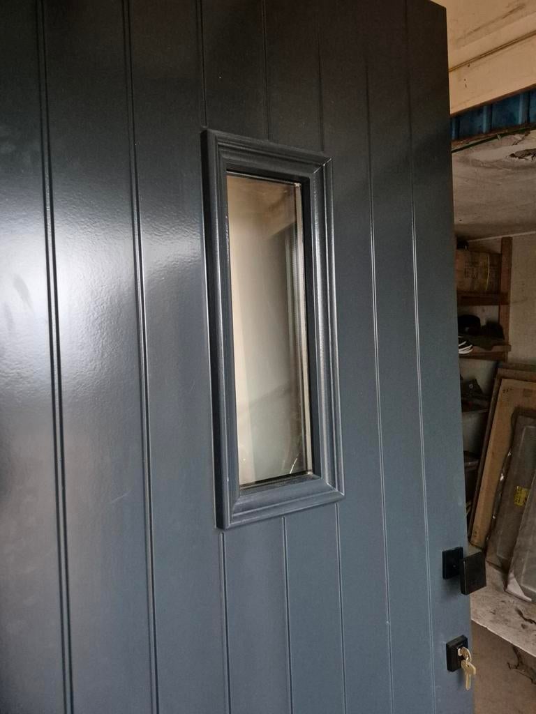 93x231,5cm Voordeur incl thermopane hang en sluitwerk JH50, Doe-het-zelf en Verbouw, Deuren en Horren, Ophalen, 80 tot 100 cm