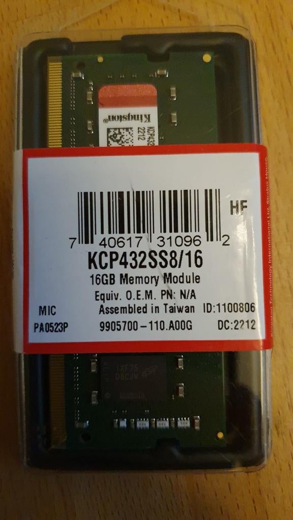 Kingston 16GB DDR4 SO-DIMM Geheugen, DDR4, Nieuw, Ophalen of Verzenden, Laptop