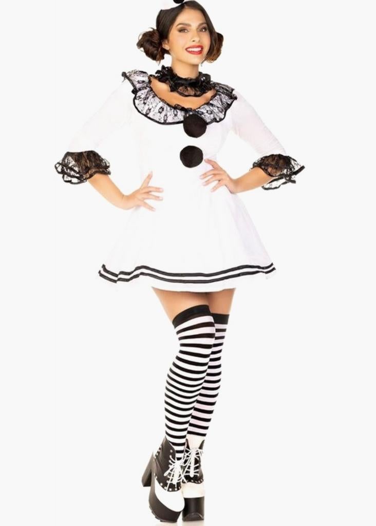Pierrot Clownspak - Maat S/M, Carnaval, Ophalen of Verzenden, Kleding, Maat 36 (S)