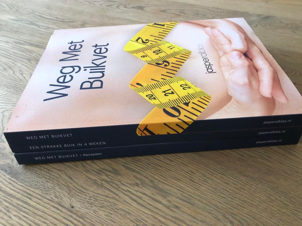 Weg met Buikvet- set van 3 boeken Jasper Alblas, Boeken, Gezondheid, Dieet en Voeding, Zo goed als nieuw, Dieet en Voeding, Ophalen of Verzenden