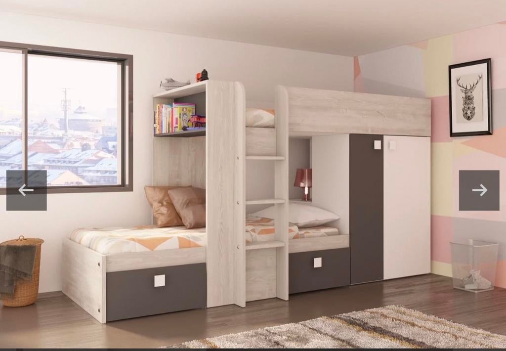 Stappelbed met kast, Ophalen of Verzenden, Hoogslaper of Stapelbed, 180 cm of meer, 100 cm of meer