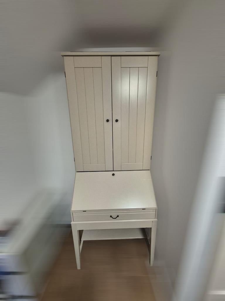 Secretaire Bureau met Opbergkast, Huis en Inrichting, Kasten | Secretaires, Ophalen, Gebruikt, Modern