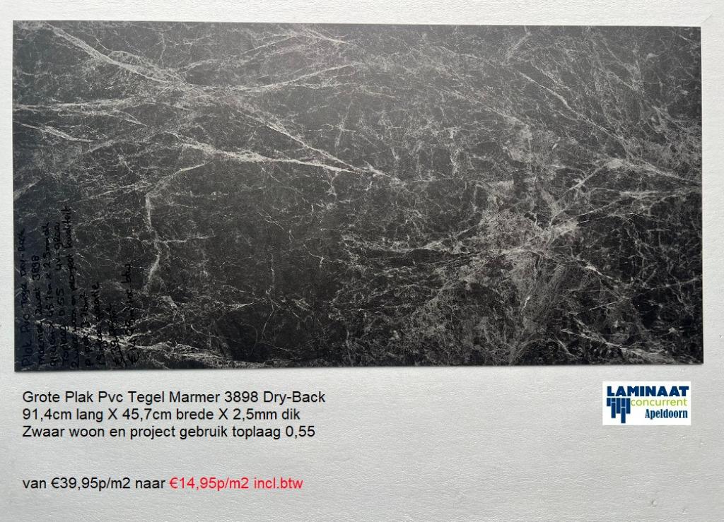 Grote Plak Pvc Tegel Marmer 3898 91,4cm X 45,7cm €14,95m2