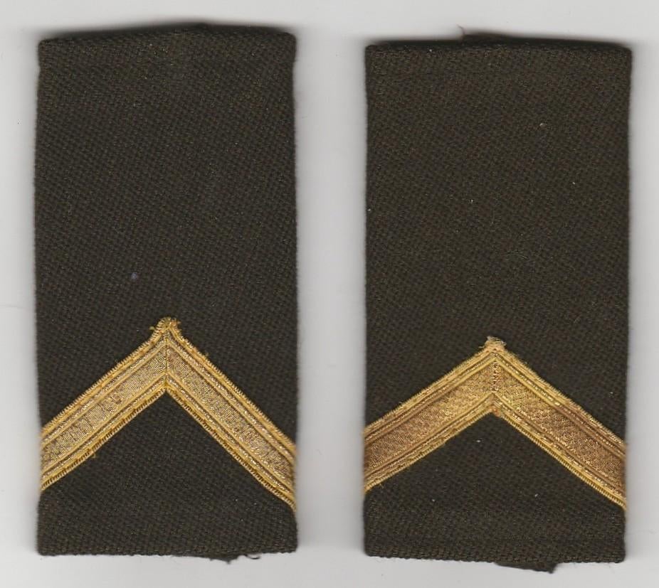 set rangen epauletten Sergeant (B12), Ophalen of Verzenden, Landmacht, Nederland, Embleem of Badge