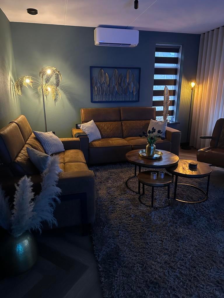 Bankstel met relaxseats en 2 losse fauteuils, Huis en Inrichting, Ophalen, Overige materialen, 150 tot 200 cm, 75 tot 100 cm