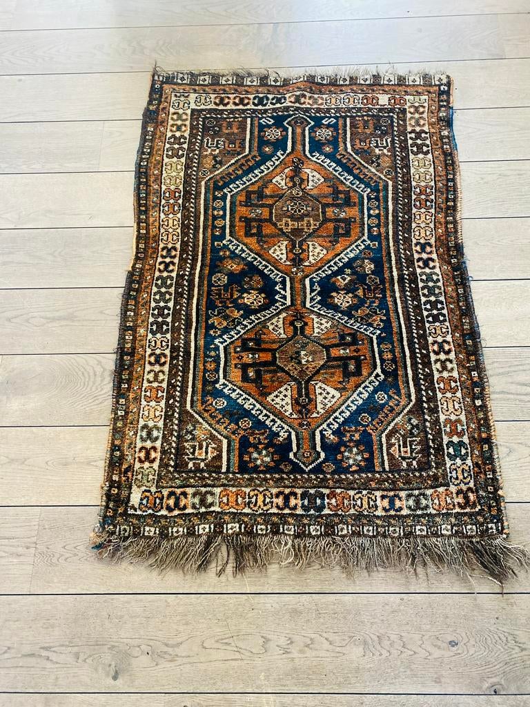Benlian antiek Oosters wollen vloerkleed tapijt, Antiek en Kunst, Ophalen of Verzenden