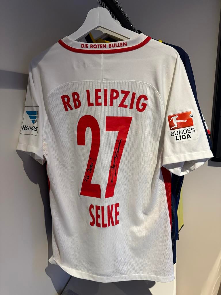 Matchworn RB Leipzig shirt Davie Selke gesigneerd, Verzamelen, Sportartikelen en Voetbal, Zo goed als nieuw, Shirt, Buitenlandse clubs