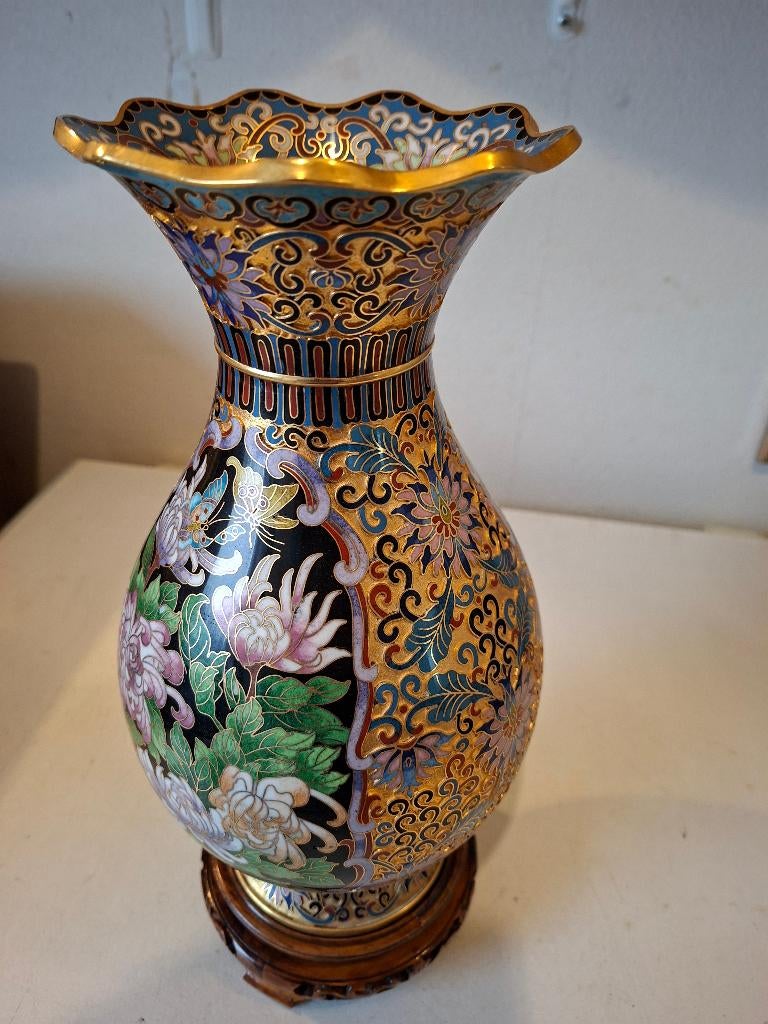 CHINESE  CLOISONNE  VAAS, Antiek en Kunst, Ophalen