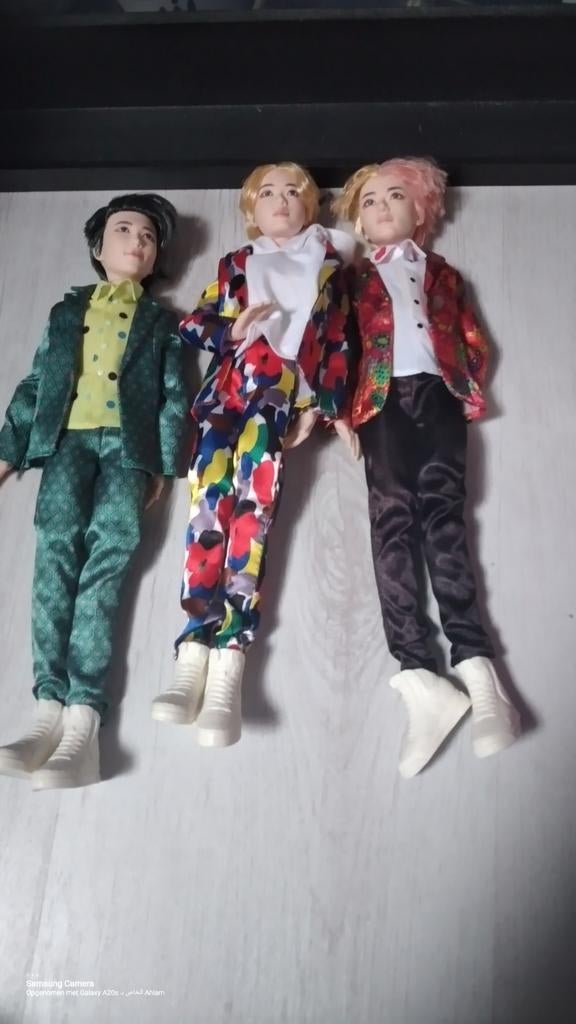 Kpop BTS poppen Jin RM en V, Ophalen, Zo goed als nieuw, Overige typen