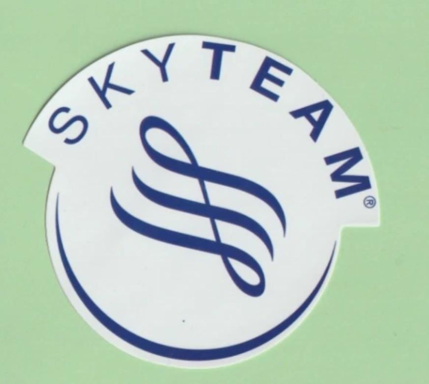Skyteam sticker - 8 cm x 8 cm, Verzamelen, Luchtvaart en Vliegtuigspotten, Ophalen of Verzenden, Nieuw, Overige typen