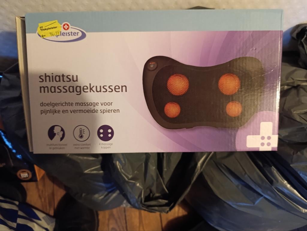 Shiatsu Massagekussen - Nieuw in doos!, Ophalen of Verzenden, Nieuw, Massagestoel of Kussen