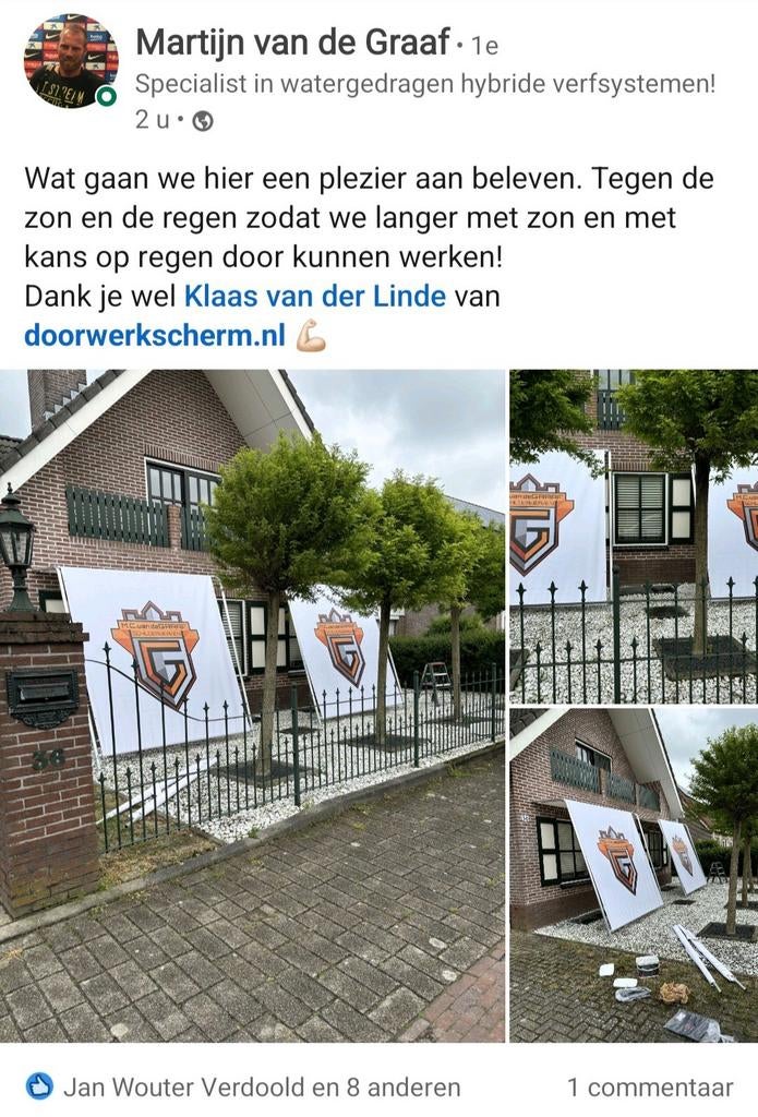 Doorwerkschermen , Regenscherm ,Schilders, Ophalen of Verzenden