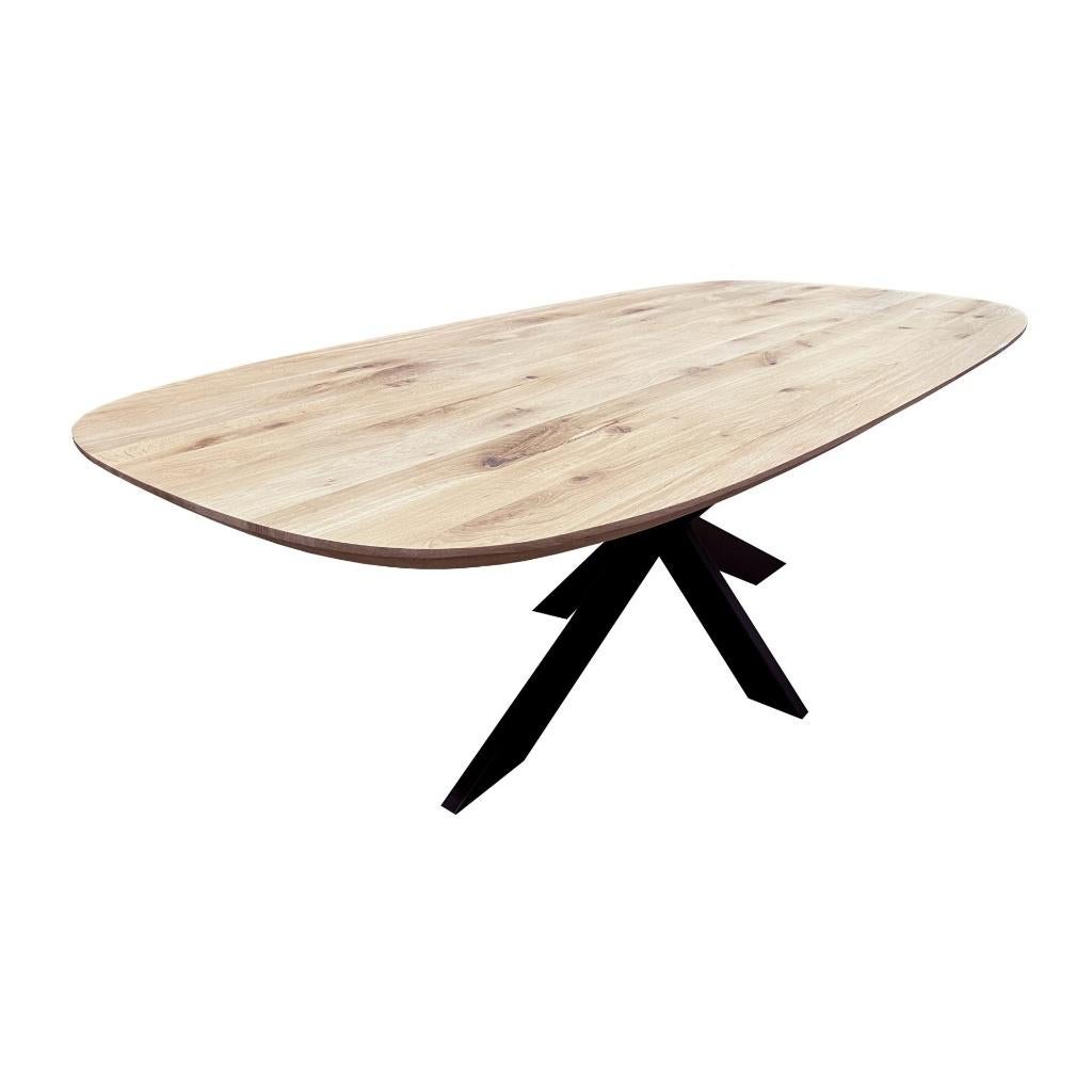 Ovale eettafel | Eiken | Eetkamertafel | eettafel | ovaal, Ophalen, 100 tot 150 cm, Eikenhout, Vijf personen of meer