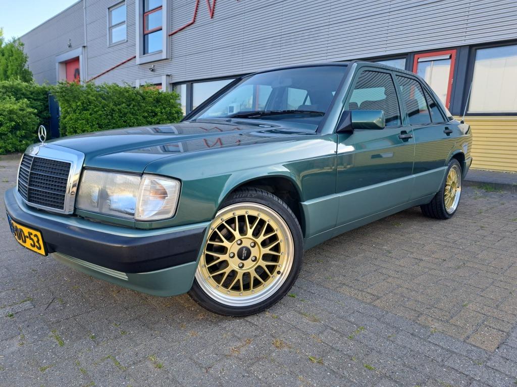 Mercedes-Benz 190-Serie 1.8 E AUT U9 1993 Groen ORIGINEEL NL, Auto's, Mercedes-Benz, Automaat, Zwart, 4 cilinders, Elektrische buitenspiegels