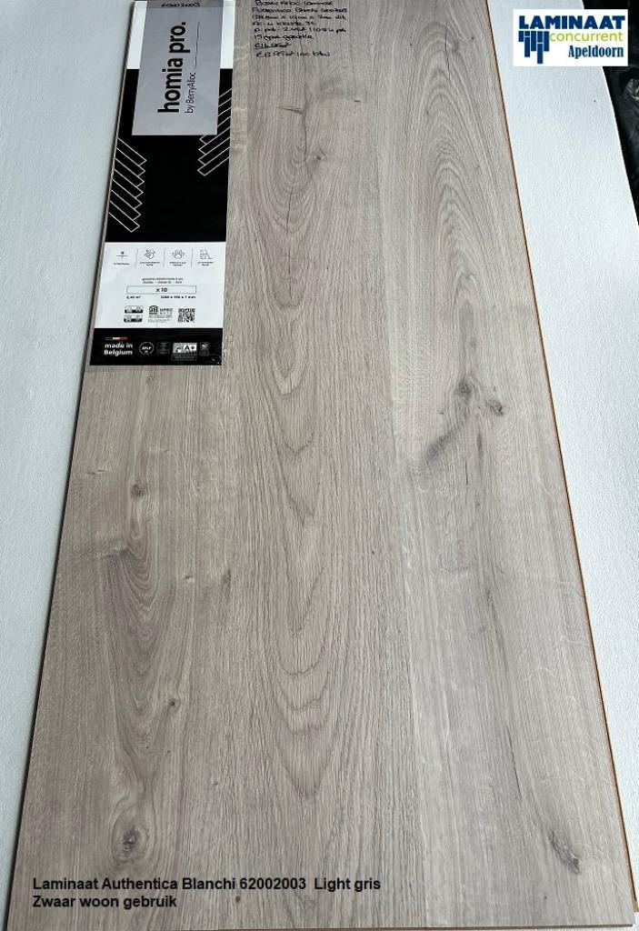 Goedkoop Laminaat Authentica blanchi Zwaar woon gebruik, 75 m² of meer, Nieuw, Ophalen of Verzenden, Grijs