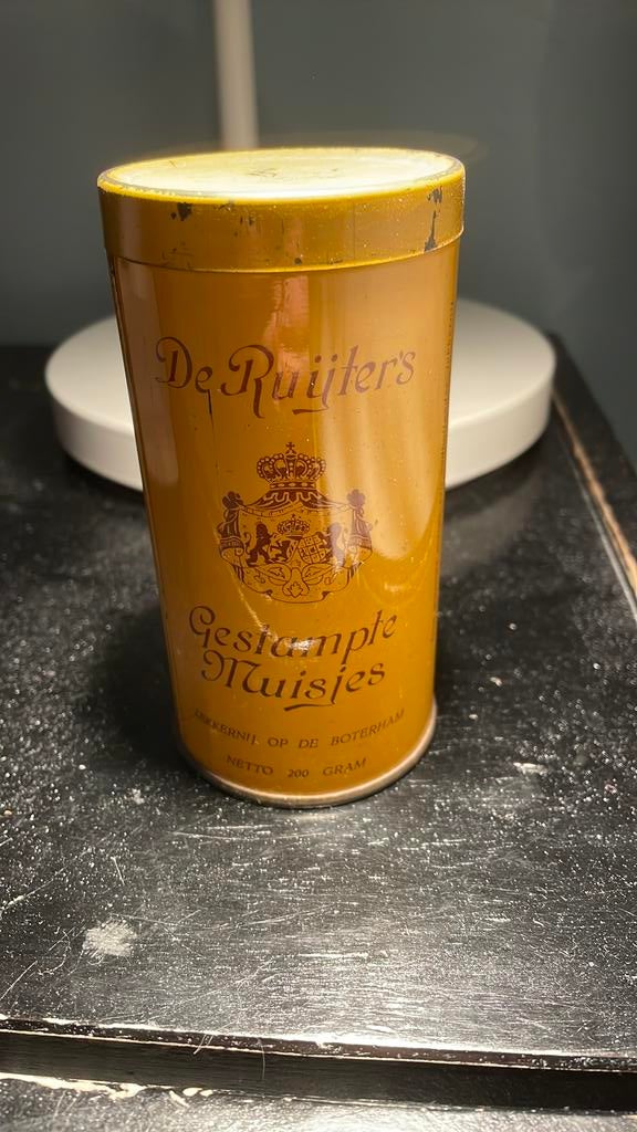 Blikje gestampte muisjes, Verzamelen, Blikken, Ophalen of Verzenden, Gebruikt, Overige, Overige merken
