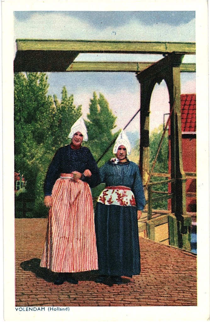 936220 Volendam Klederdracht Nette oude kaart Onbeschreven, Ophalen of Verzenden, 1940 tot 1960, Ongelopen, Noord-Holland