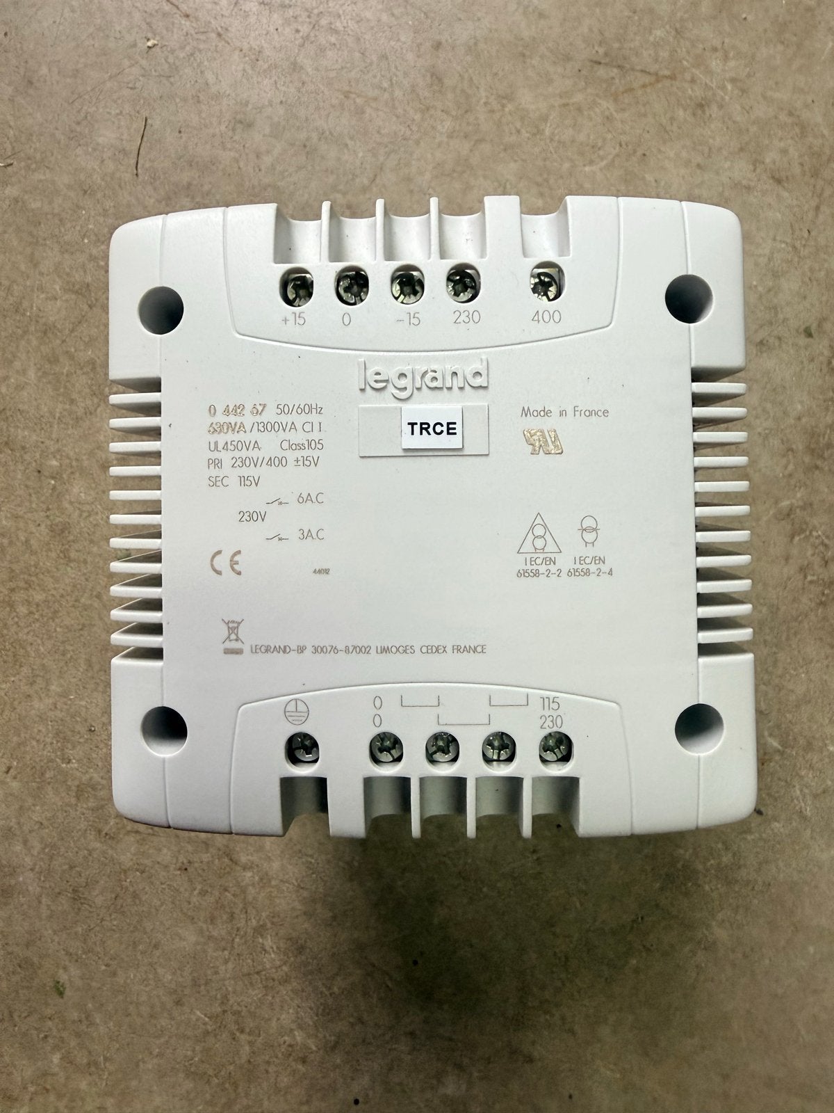 Legrand TRCE Transformator 630VA/1300VA 230V/400V naar 115V, Ophalen of Verzenden, Gebruikt, Overige typen