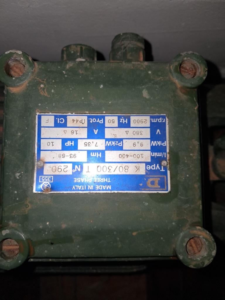 DAB K 80/300 T N 290 Driefasige Waterpomp, Tuin en Terras, Waterpompen, Gebruikt, Beregeningspomp, Ophalen