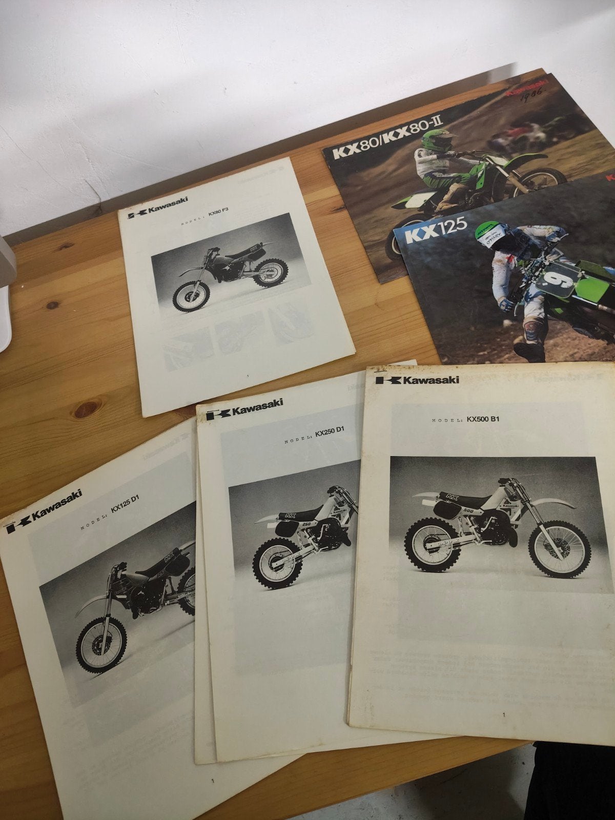 Kawasaki KX 80 125 250 500 reclame folders, Ophalen of Verzenden, Deurposter of groter, Film en Tv