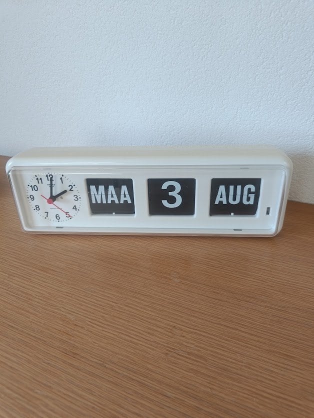 grote letters kalender klok, Ophalen, Gebruikt, Wit, Analoog