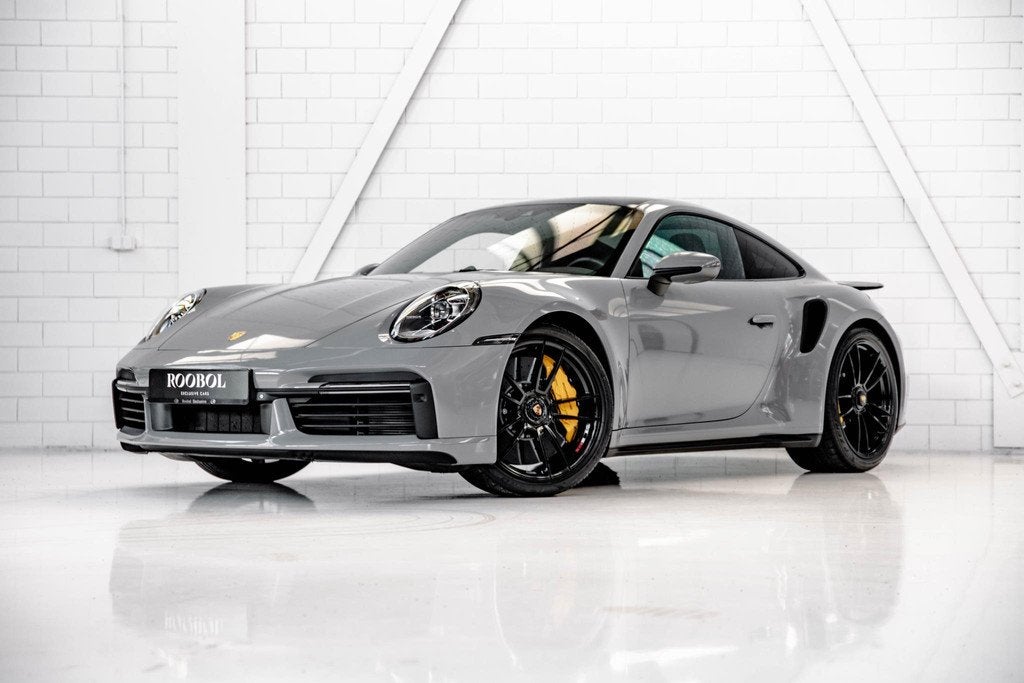 Porsche 911 Turbo S Coupé l Nardo Grijs l BOSE l Sportuitla, Auto's, Porsche, Bedrijf, Te koop, 4x4, ABS, Achteruitrijcamera, Airbags