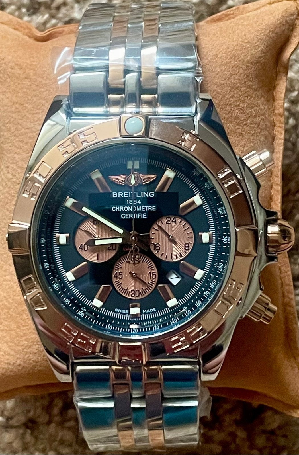 Breitling Certifie Chronometre, Sieraden, Tassen en Uiterlijk, Horloges | Heren, Staal, Staal, Breitling, Polshorloge