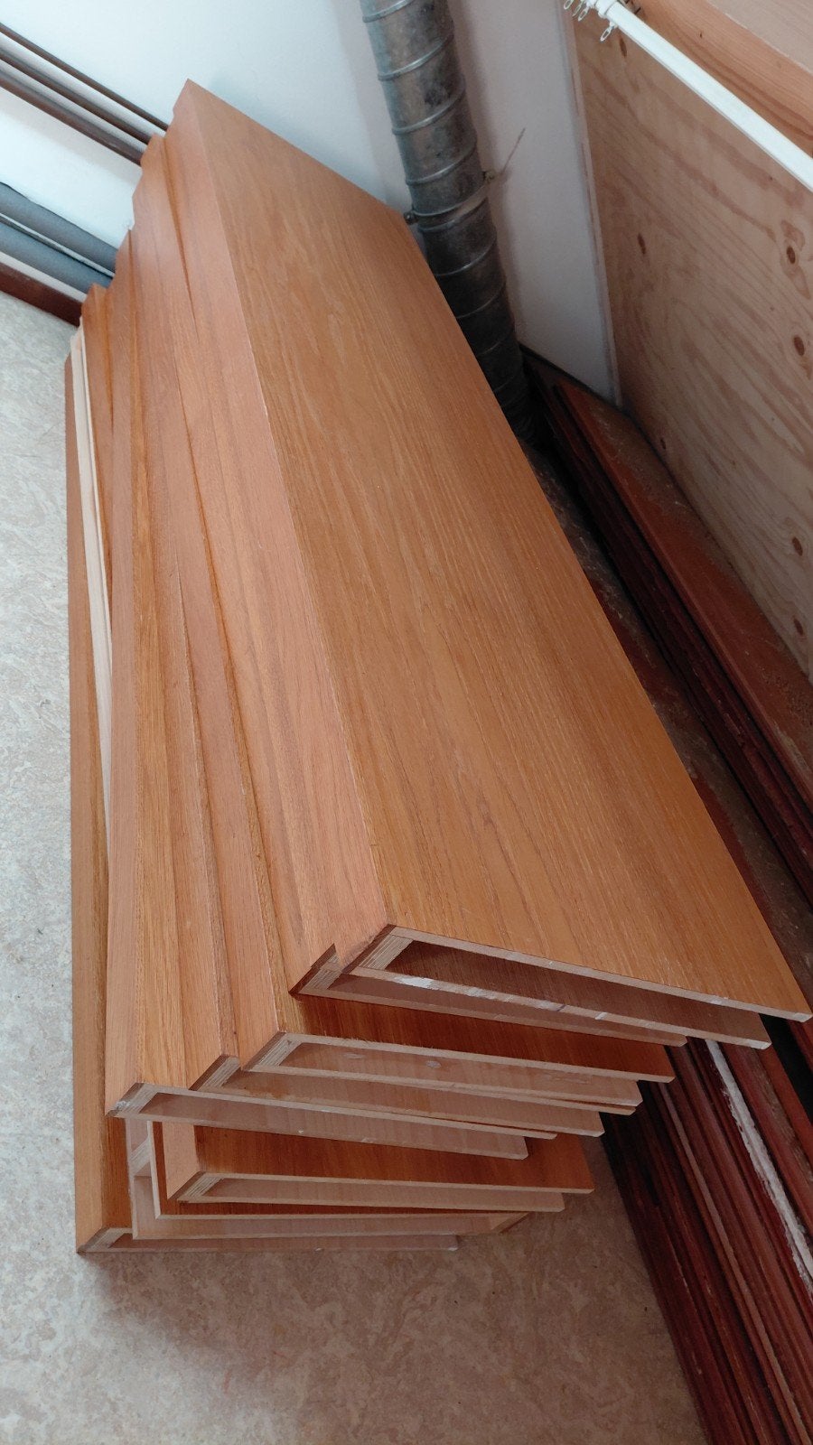 Eiken houten planken, Doe-het-zelf en Verbouw, Hout en Planken, Ophalen, Gebruikt, 25 tot 50 mm, Eiken
