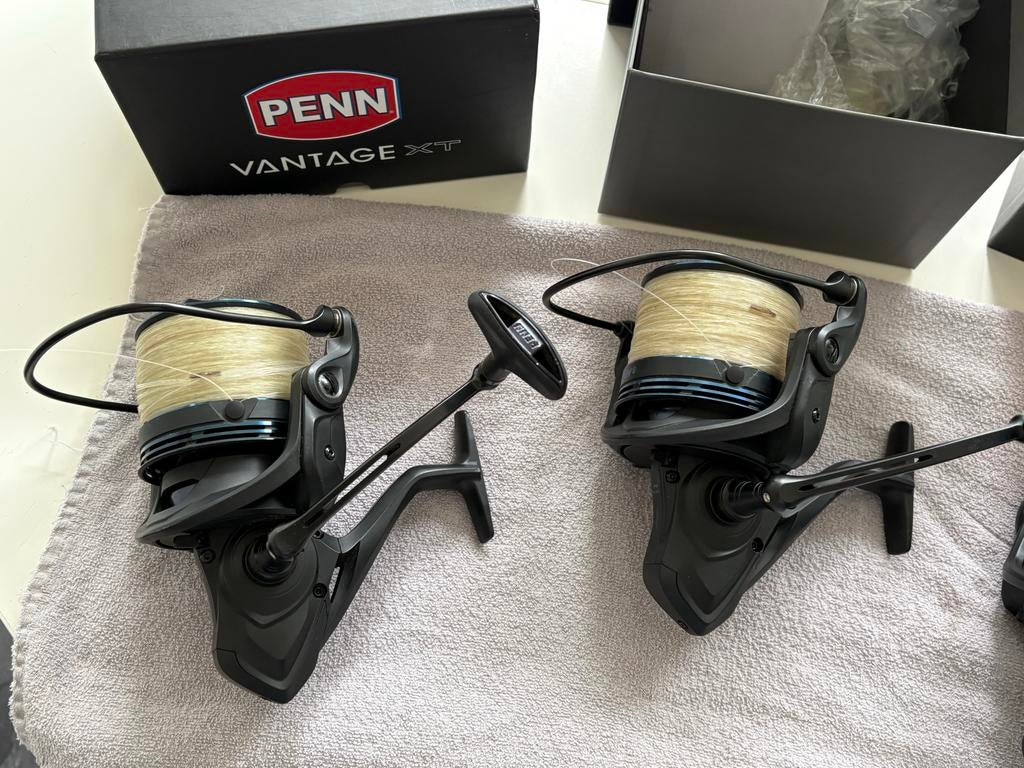 3x Penn Vantage XT 8000 karpermolens!, Watersport en Boten, Ophalen, Gebruikt, Molen