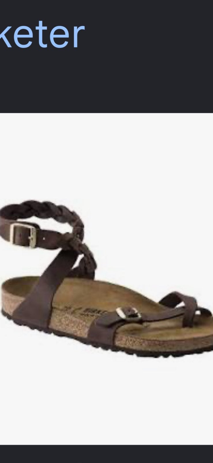 Birkenstock yara braid maat 40 of 41, Kleding | Dames, Ophalen of Verzenden, Zo goed als nieuw, Sandalen of Muiltjes