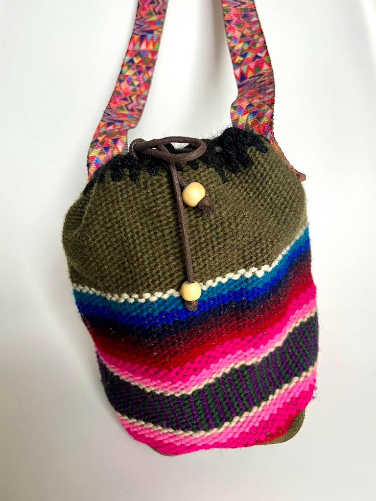 Kleurrijk wollen tasje uit Peru - NIEUW!, Ophalen of Verzenden, Nieuw, Overige kleuren, Schoudertasje