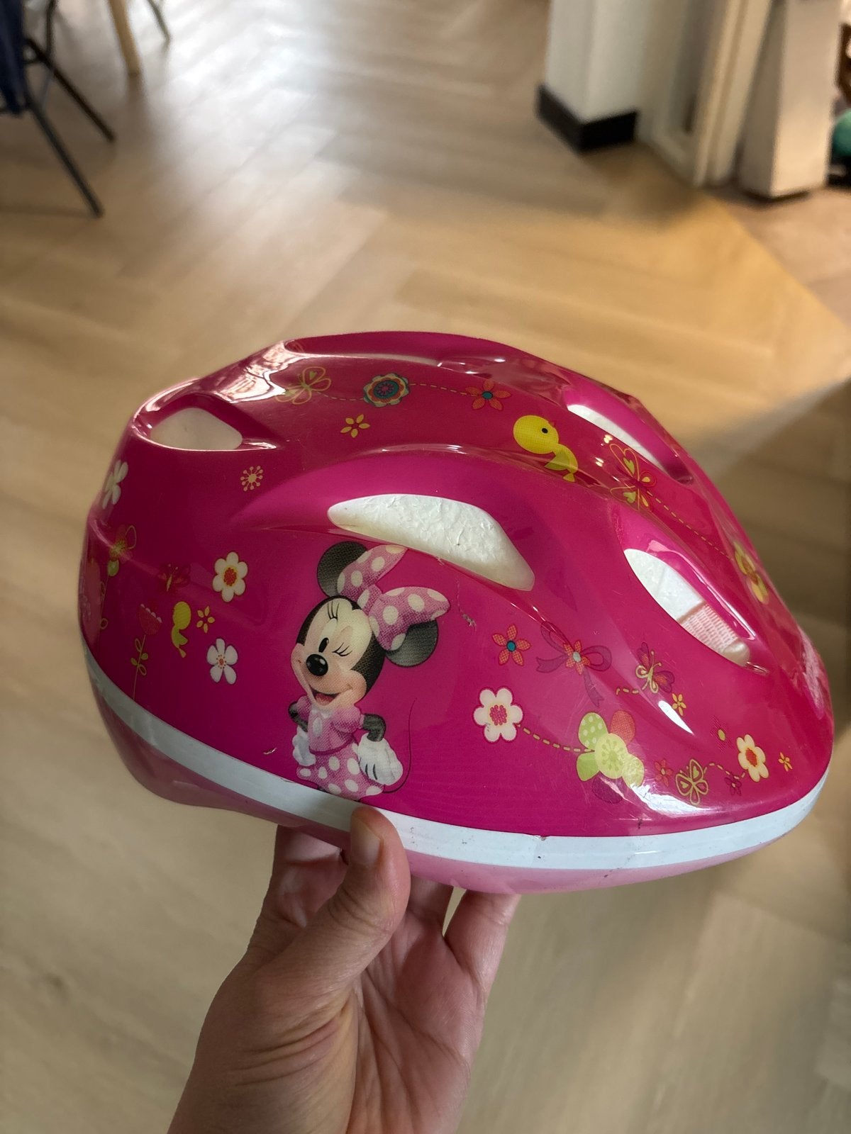 Minnie Mouse fietshelm voor kinderen - Roze, Ophalen, Gebruikt, Overige maten, Meisje