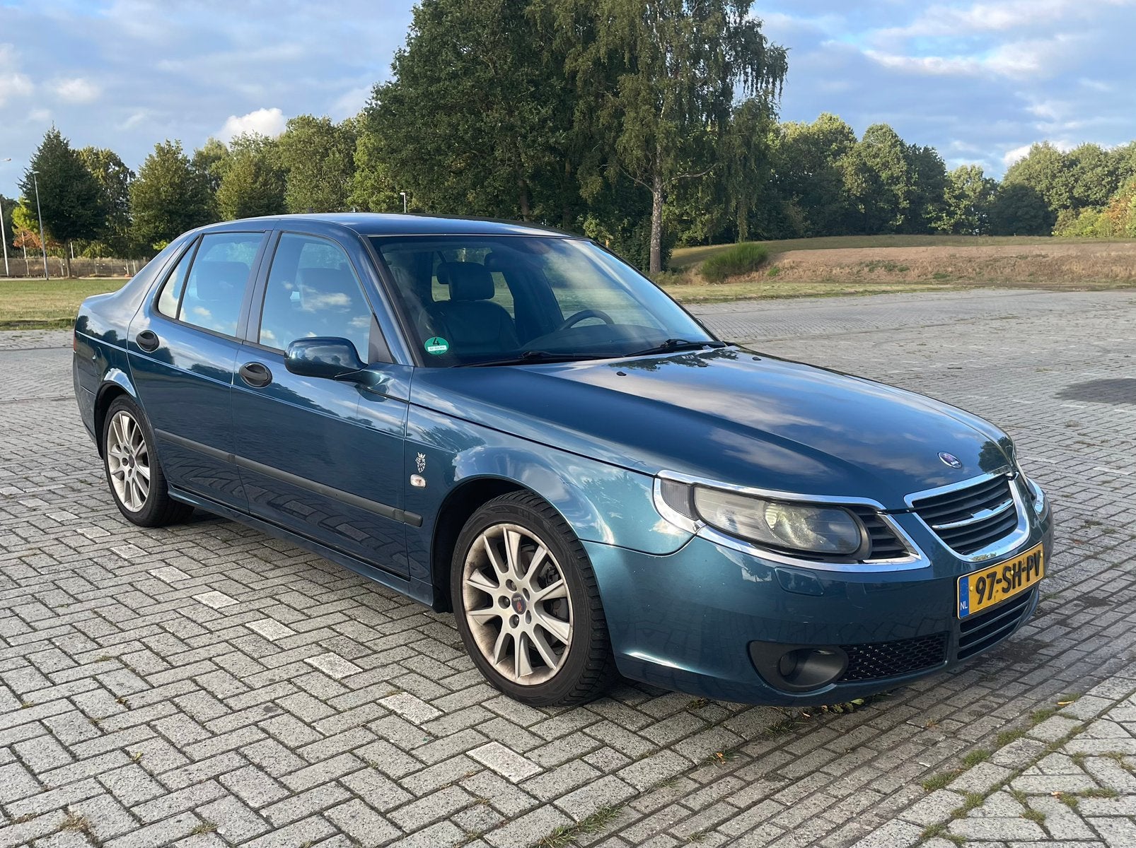 Saab 9-5 2.0 T Sport Sedan AUT 2006 Blauw, Auto's, 1800 kg, 4 cilinders, Particulier, Sedan