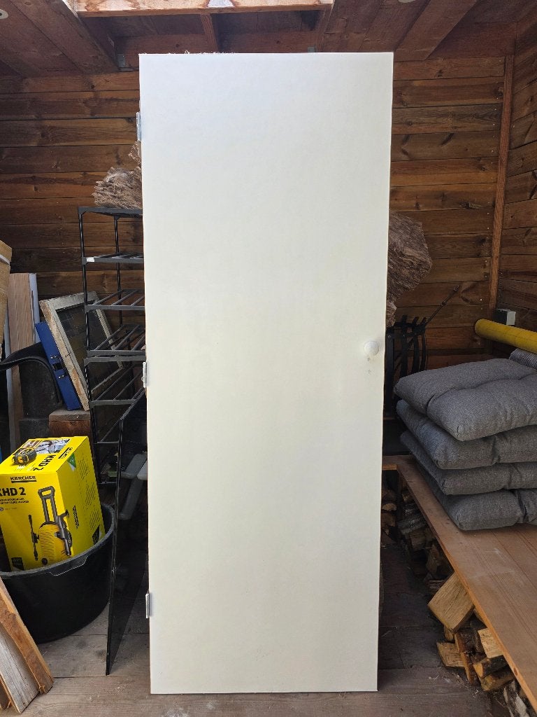 1 deur vlak - 76.5 breed 204.5 hoog met knop, Ophalen, Gebruikt, Minder dan 80 cm, Binnendeur