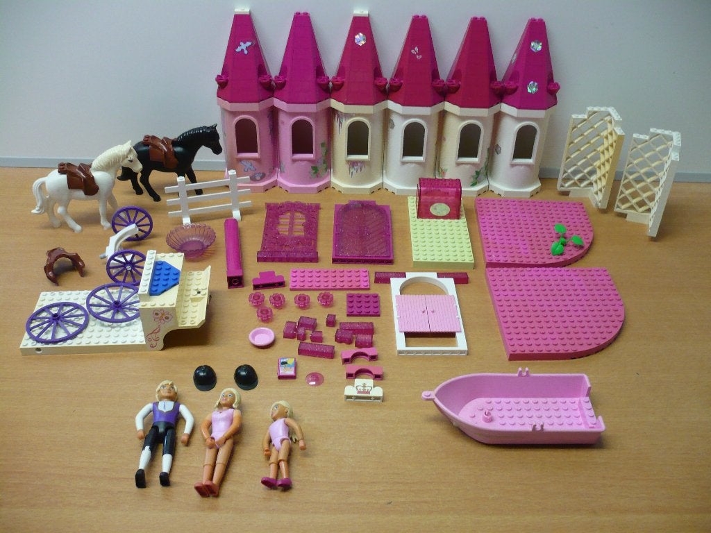 Grote kavel losse Belville lego met 2 paarden en 3 popjes, Ophalen of Verzenden, Gebruikt, Losse stenen, Lego