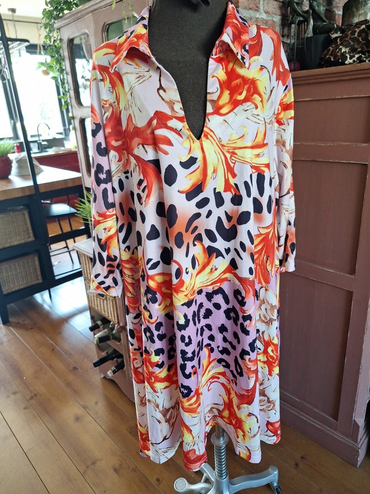 Jurk xxxxl 50 52 54, Ophalen of Verzenden, Zo goed als nieuw, Meerkleurig, Jurk