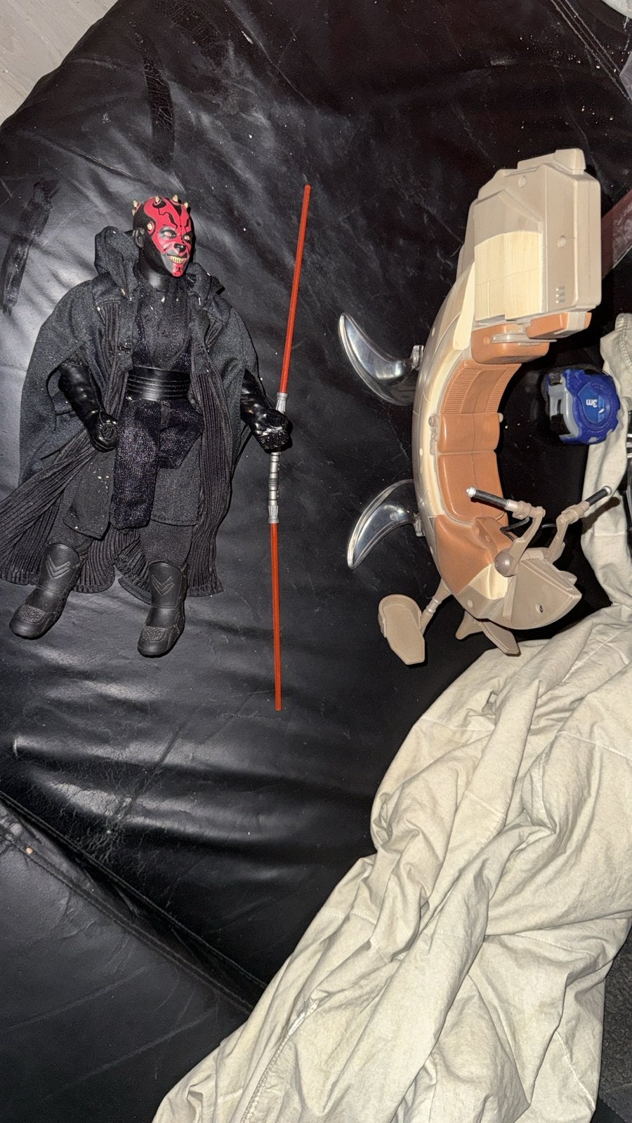 Darth Maul Speederbike met figuur - 12 inch Star Wars, Verzamelen, Ophalen of Verzenden, Zo goed als nieuw, Actiefiguurtje