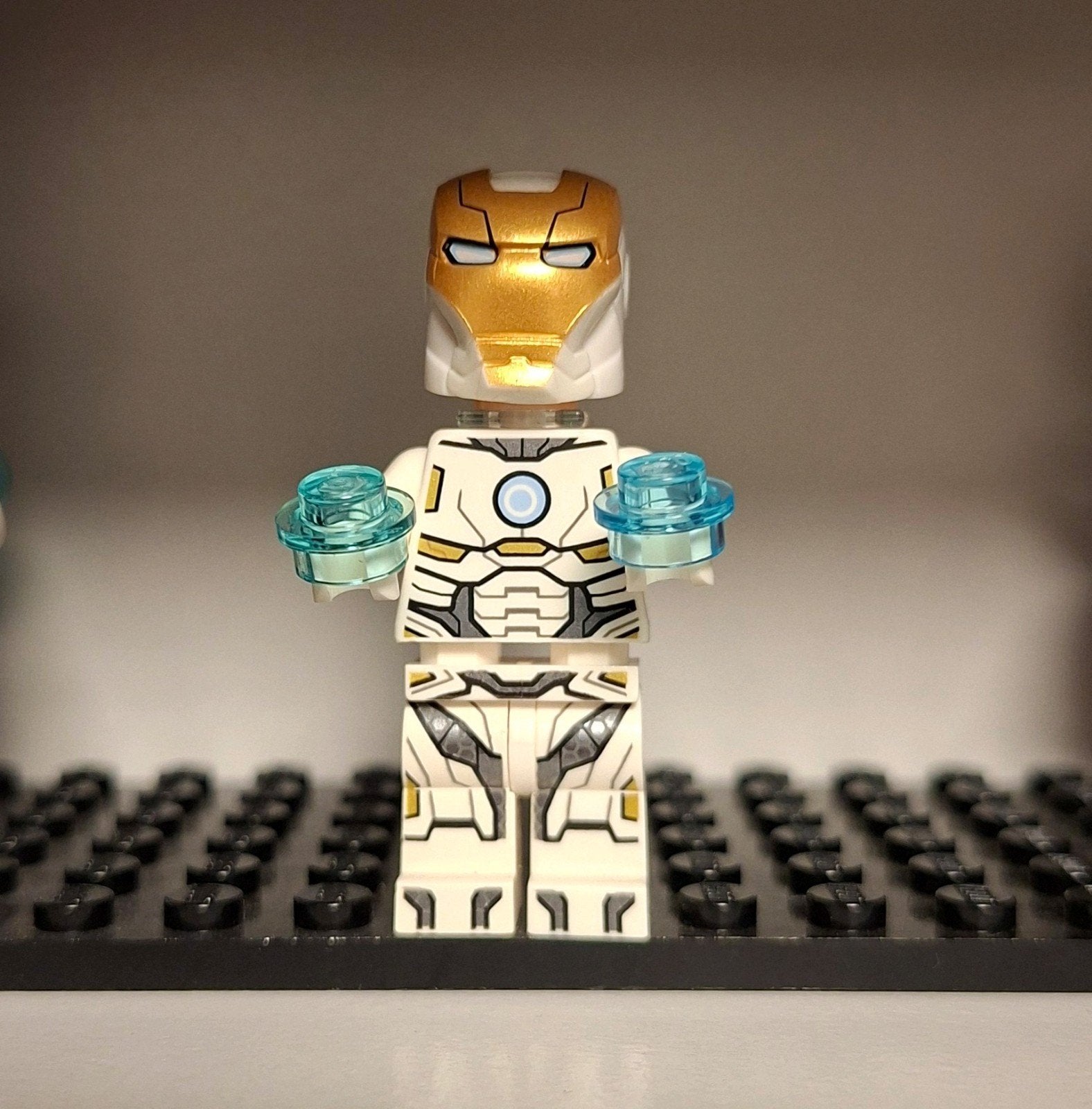 Lego sh0229 space iron man minifiguur PRINT ERROR, Ophalen of Verzenden, Zo goed als nieuw, Minifiguur, Lego